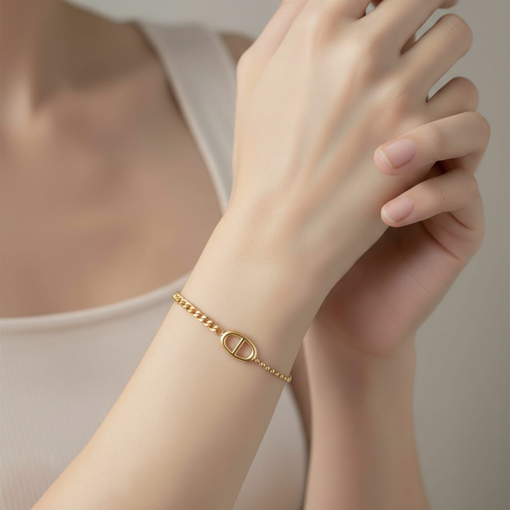 Set Lumé Celeste (pulsera + aretes)