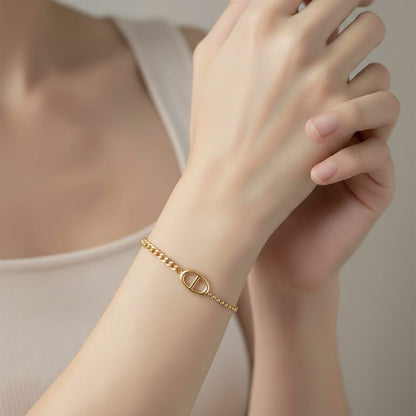 Set Lumé Celeste (pulsera + aretes)