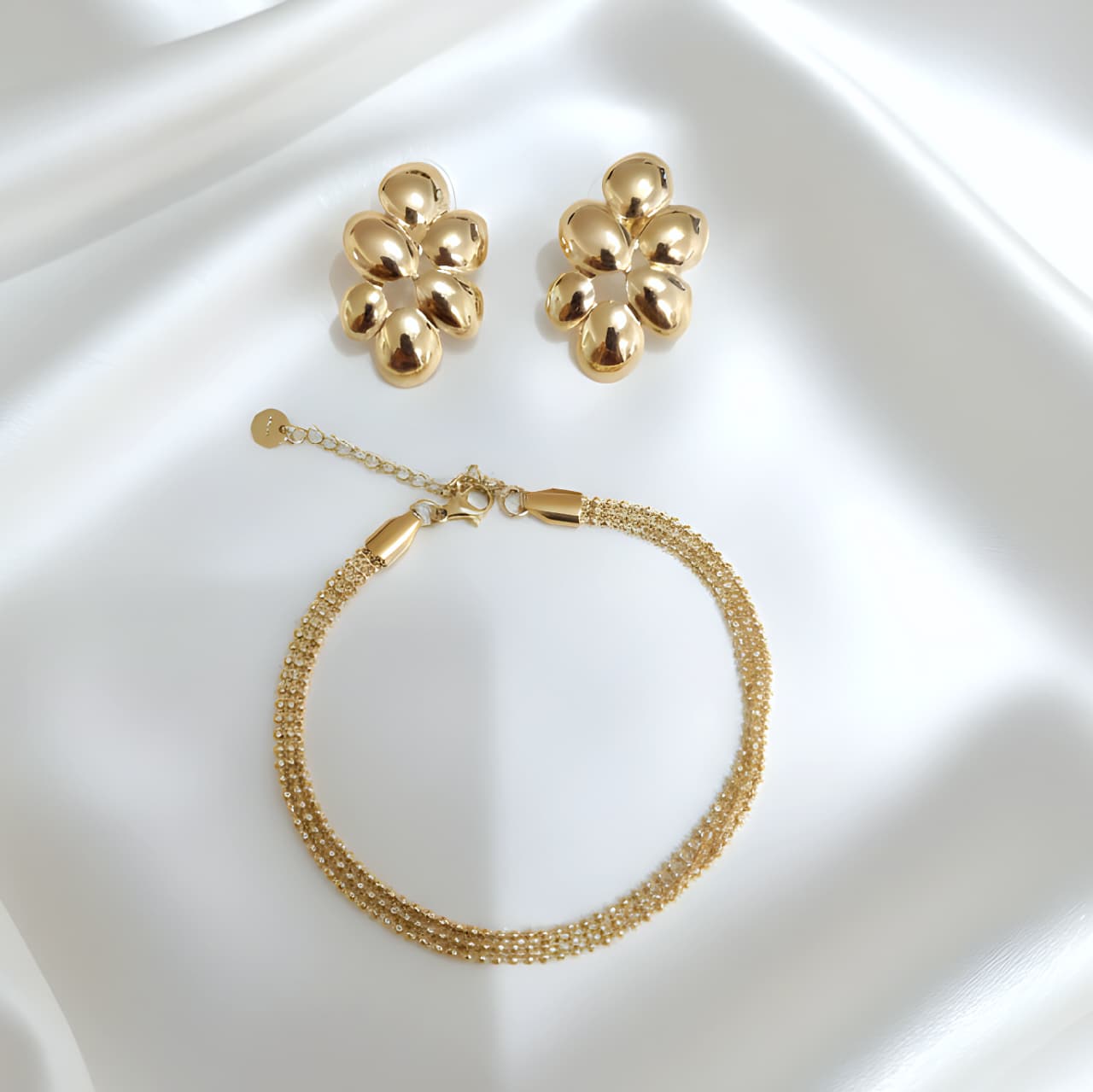 Set Lumé Rose (pulsera + aretes)