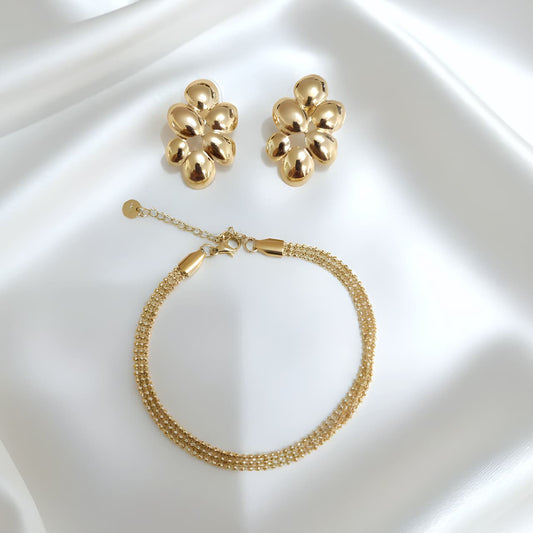 Set Lumé Rose (pulsera + aretes)