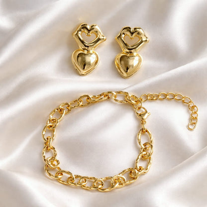 Set Lumé Amour (pulsera + aretes)