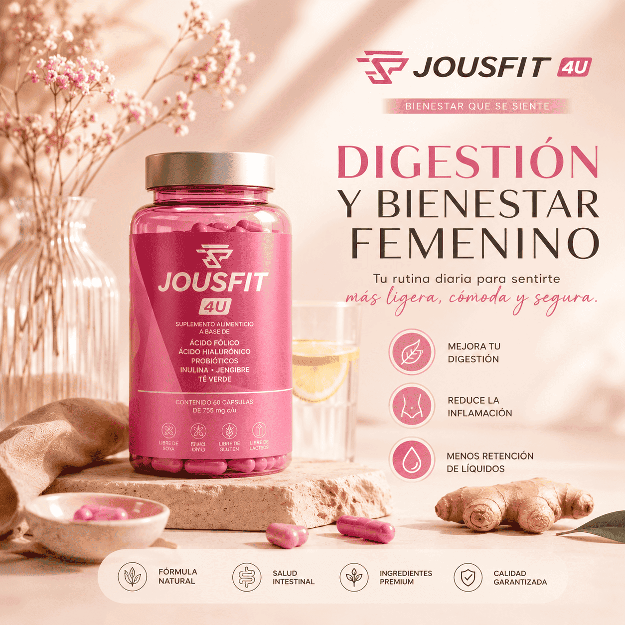 JOUSFIT4U® – Tratamiento Desinflamante Femenino