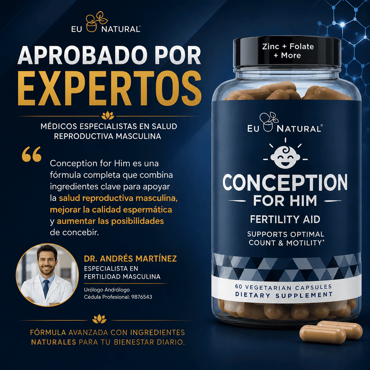 Concepción para Él© – Suplemento para la Fertilidad Masculina