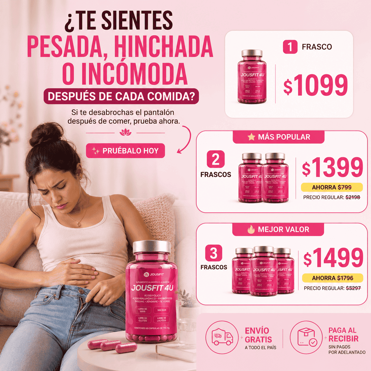 JOUSFIT4U® – Tratamiento Desinflamante Femenino