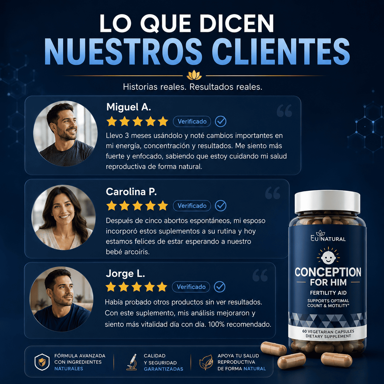 Concepción para Él© – Suplemento para la Fertilidad Masculina